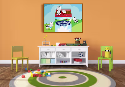 Stonyfield Milk Banner Design 