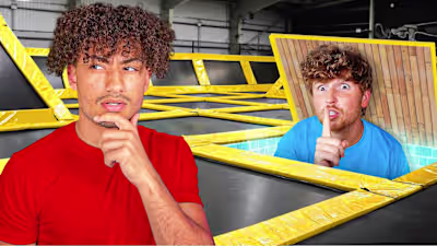 EXTREME HIDE & SEEK IN TRAMPOLINE PARK! - YouTube