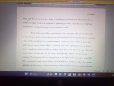 Professionalism in Nursing Career