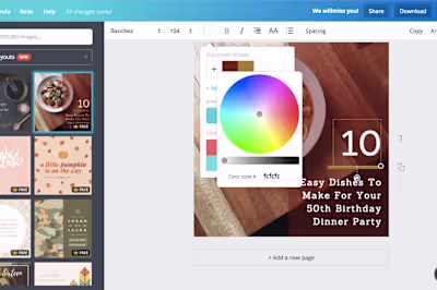 Canva Color Picker Feature