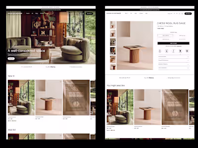 House of Interior E-commerce Web Design (UI/UX)