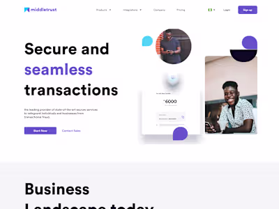 Middletrust Web app