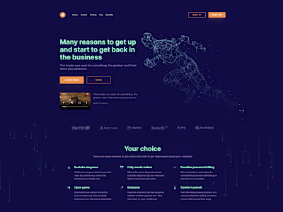 Adaptive website using HTML CSS JavaScript about business