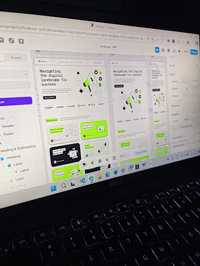 Currently building this sleek landing page in Framer. I love...