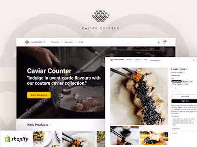 Caviar Counter Shopify e-commerce 🇮🇹