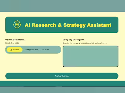 AI Research and Strategy Assistent