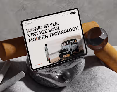 UX/UI Website Design and Webflow for Automotive Brand