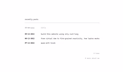 just another blog, but built with rust
