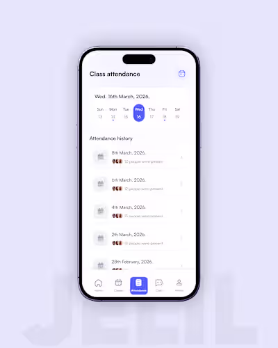 Attendance flow for learning mobile