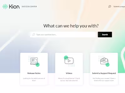 Kion Help Center