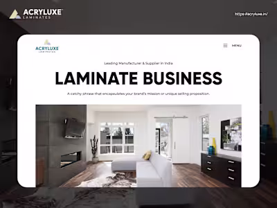 Acryluxe | UI/UX Design | Website Design | WordPress Development
