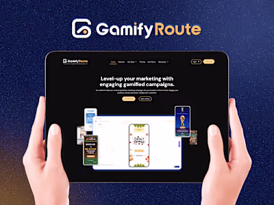 🎮 Gamify Route – Website Design