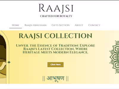 Raajsi Jaipur – Custom WordPress Website for Handcrafted Jewelry