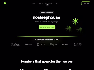 Updated agency portfolio at https://nosleephouse.com