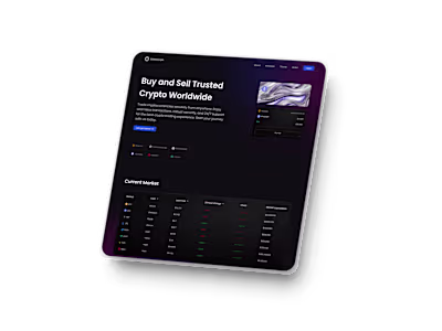 Crypto Exchange Landing Page