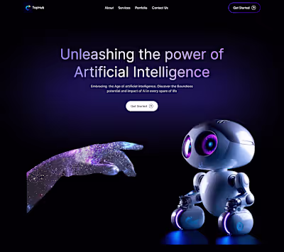 AI Chatbot Landing page :: Behance