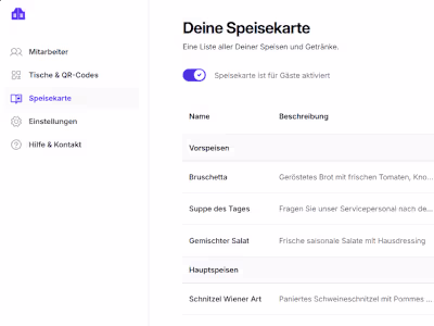 Web-App Frontend Dashboard