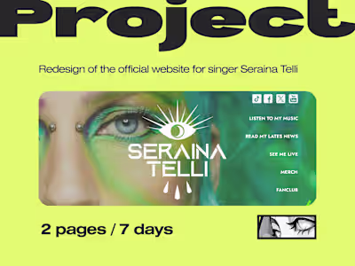 Seraina Telli | Female musician | Figma | Webflow