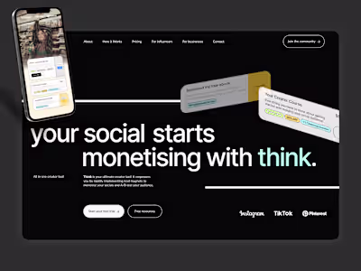 Think - Unconventional SAAS Website