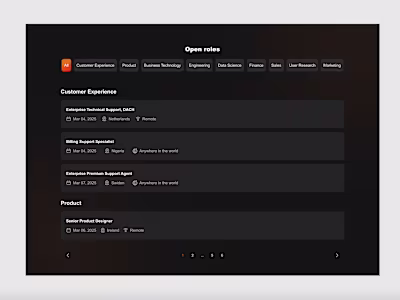 Job board UI design & Prototype animation