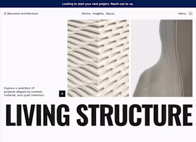 Working on a website for architecture and so far, i m happy ...