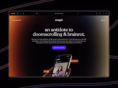 Magic, Webflow Waitlist Landing Page