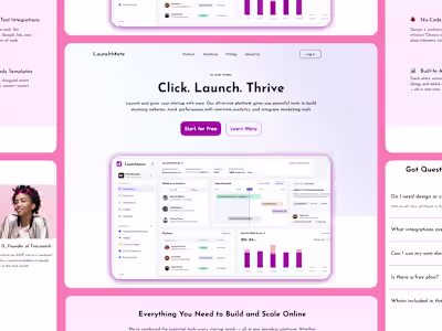 Saas platform No code website builder website