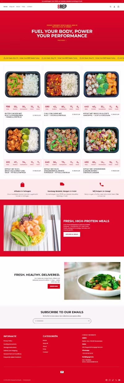 Just finished designing a restaurant website for my client! ...