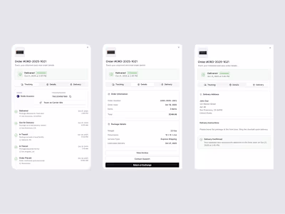 Shipment Tracking dialog component ✨