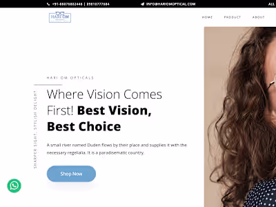 Ecommerce Website for Opticals Purchase