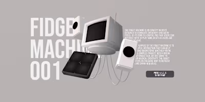 Fidget Machine Spline concept website