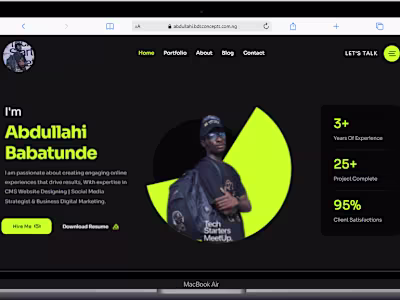 Babatunde Abdullahi O. – Professional CMS Website Designer Soci…