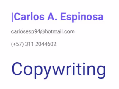Copywriting portfolio 