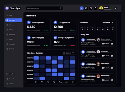 DirectSync – Management Admin Dashboard
The