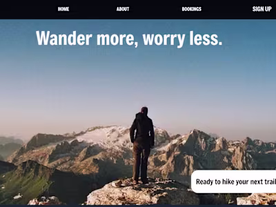 Trekking Website Design