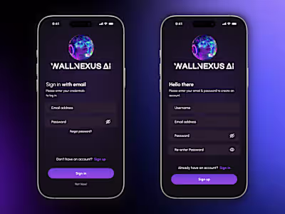 Login & Signup UI – Mobile App Design