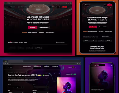 Trailix- Movie Trailer,booking website, Case Study