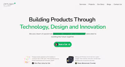 Framer Development for Pentagon Studios website