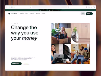 Fintech SaaS Landing Page Design