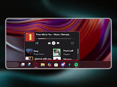 Custom Spotify UI with Mouse Hover Preview