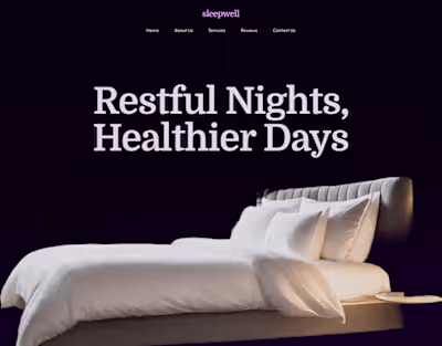 SleepWell Landing Page Website Design :: Behance