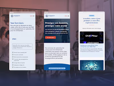 Bluewatch Security redesign | UX/UI Design