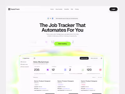 Applytrack Website: Inspired by Huly