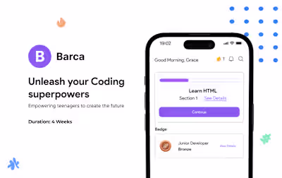 Barca - Self Paced Coding app for teens