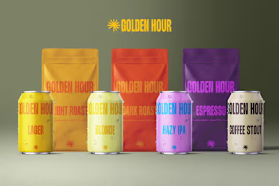 Brand Identity and Packaging for Golden Hour Brewing