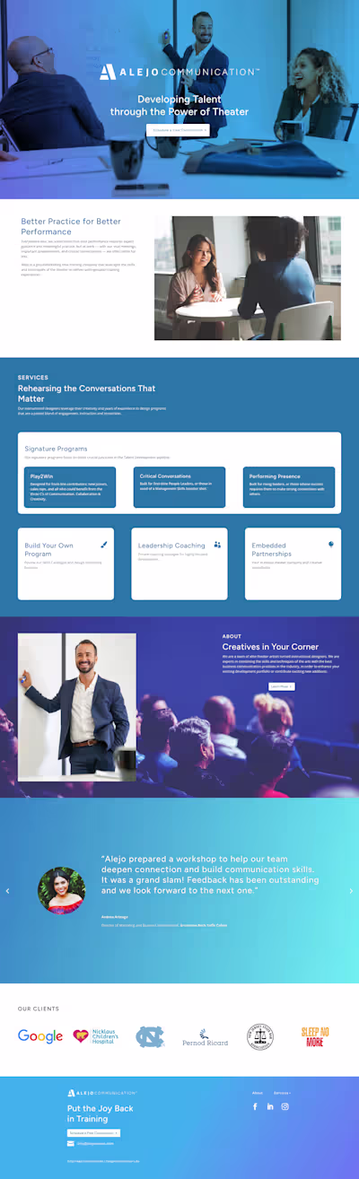 Branding + Web Development for Innovative Training Startup