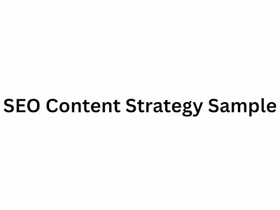 SEO Content Strategy Sample – Digital Marketing
