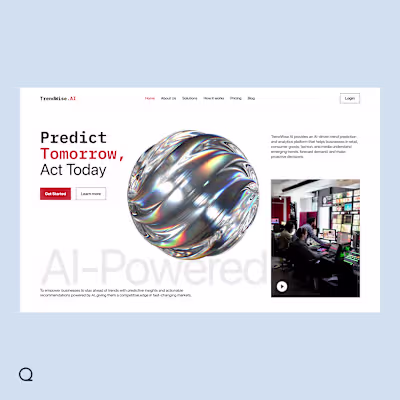 AI-Powered Technology Startup Web Design