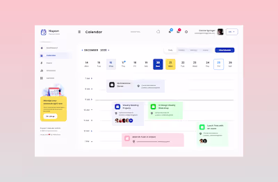 Just designed a Calendar Dashboard