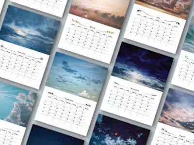 2023 Skies Calendar Design